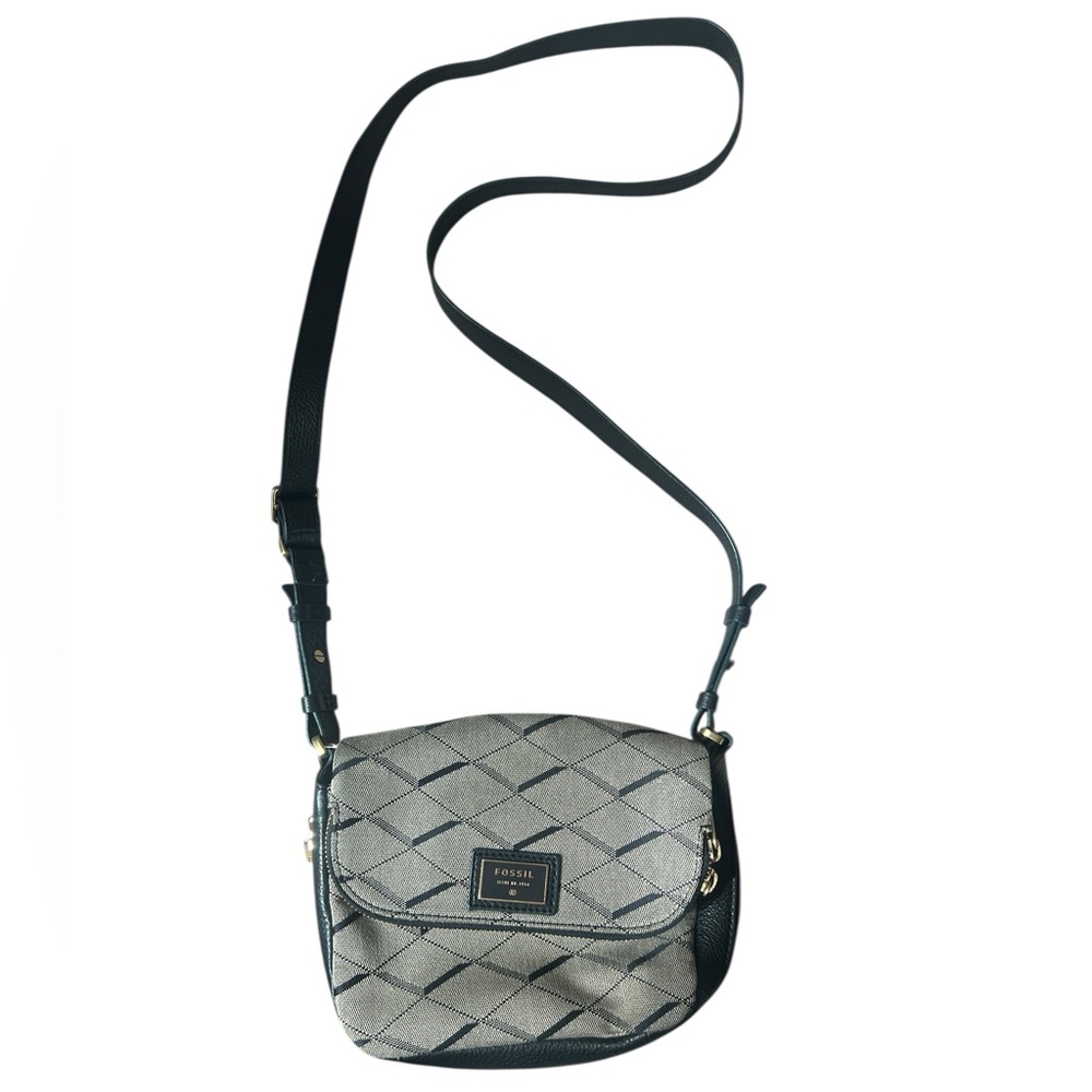 Fossil Preston Diamond Jacquard Small Flap Shoulder Bag